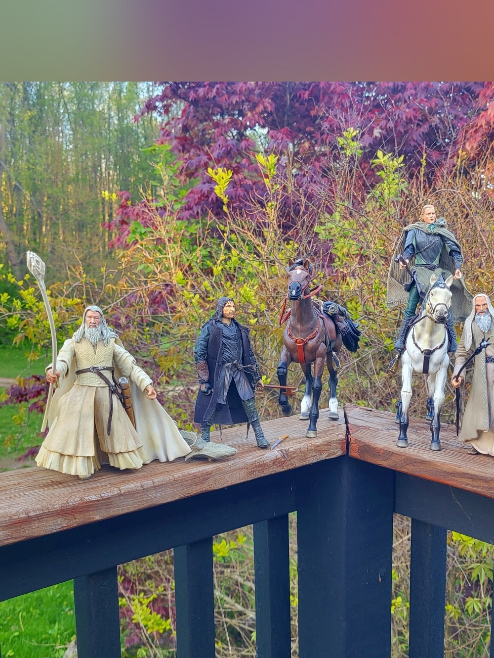 Lord of the Rings Toy Biz Marvel Action Figure Horse Lot Gandalf Aragorn Legolas